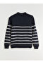 Esvab • Modern & Distinctive Devrik Roba Collar Striped Men's Knitwear Sweater - 7