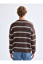 Crew Neck Striped Men's Knitwear Sweater - 4