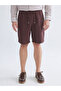 Ozmarka New Season Standard Fit Linen Look Men's Shorts - 2