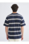 Rmz Gi̇yi̇m Farkiyla Zero Roba Collar Striped Combed Cotton Men's T-Shirt - 5