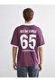 Xside Plum Polo Collar Printed Men's T-Shirt - 4