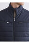 Vizyon New Season Slim Fit Mock Neck Men's Leather-Look Coat - 4