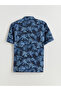 Ozmekan New Season Regular Fit Resort Collar Short Sleeve Patterned Poplin Men's Shirt - 7