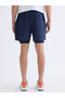 Navy Blue Standard Fit Men's Tights Shorts - 4