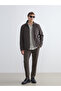 Standard Shape Shirt Collar Men's Stamp Coat - 2