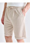 Beige Standard Fit Men's Shorts - 6