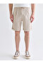 Beige Standard Fit Men's Shorts - 4