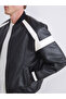 Xside Standard Fit College Collar Men's Leather Look Jacket - 4