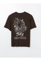 Nevavm Oval Collar Printed Combed Cotton Men's T-Shirt - 6