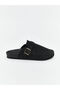 Black Suede Look Men's Slippers - 2