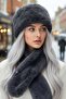 Women's Winter Vegan Fur Plush Kalpak Hat and Scarf Set - 3