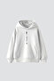 His Angel Printed Oversize Unisex White Hoodie - 2