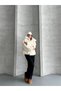 Zippered Curly Fur Coat White - 9