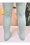 Baby Girl Children's Pantyhose Cotton Anti-Sweat Vibrant Colors Self-Textured Water Green Single Piece - 4