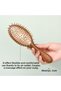 Natural Wooden Toothed Sandalwood Oval Hair Lightening Brush Air Cushion Medium Size Hair Brush Af-109 - 4
