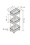 Vlh-easy 3-Tier Multi-Purpose Shelf منظم الحمام والمطبخ (مع عجلات) - 5