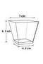 Dessert Container Prism Mica Plastic 200Cc 20 Pieces (Without Lid) - 4