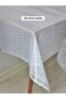 White Wicker Luxury Pvc Coated Erasable Tablecloth Waterproof Transparent Oilcloth Table Cover - 2