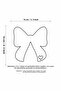 Ribbon-Shaped Orange Fabric White Embroidered Cocktail Napkin 1 Piece - 2