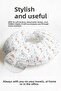 Cute Animal Figured Cotton Neck Pillow - Pastel Grey Orange Kids & Adults Travel Pillow - 6