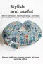 Sea-Themed Cotton Neck Pillow - Kids & Adults Adventure Blue Orange Travel Pillow - 3