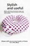 Purple Heart Pattern Neck Pillow - Romantic White Purple Soft Travel Pillow - 3