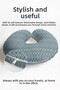 Ethnic Geometric Pattern Cotton Neck Pillow - Modern Grey White Adult Travel Pillow - 3