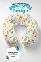 Colorful Cute Rabbit Bird Flower Ergonomic Neck Pillow-Spring Themed Yellow Green Travel Pillow - 5