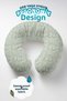Floral Green Ergonomic Neck Pillow - Light Mint Travel Pillow with Vintage Pattern - 4