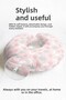 Moon Star Cloud Pattern Neck Pillow - Cute Pink Gray Kids & Adult Travel Pillow - 4
