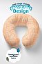 Colorful Textured Cotton Neck Pillow - Modern Orange Beige Soft Travel Pillow - 4