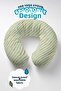Gold Striped Cotton Neck Pillow - Modern Mint Green Design Travel Pillow - 2