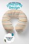 Pastel Colored Striped Neck Pillow - Modern Minimal Lines Beige Green Travel Pillow - 3