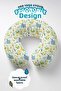 Cute Safari Animals Cotton Neck Pillow - Light Green Travel Pillow with Colorful Illustrations - 2