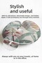 Tropical Leaf Pattern Ergonomic Neck Pillow - Natural Green Cream Floral Travel Pillow - 4