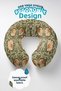 Retro Floral Zippered Neck Pillow - Vintage Green Orange Soft Travel Pillow - 5