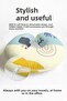 Cute Whale Pattern Neck Pillow - Sea Themed Light Blue Yellow Kids & Adults Travel Pillow - 6