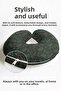 Green Leaf Pattern Neck Pillow - Black Red Soft Travel Pillow with Natural Plant Motifs - 6