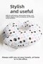 Paw Patterned Cotton Neck Pillow - Cute Pastel Colored Soft Travel Pillow - 7
