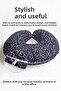 Ergonomic Neck Pillow with Sailor Anchor Pattern - Marine Themed Navy Blue Red Travel Pillow