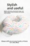 Pastel Cloud Moon Star Patterned Cotton Neck Pillow - Cute Pink Yellow Blue Travel Pillow - 2