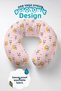 Panda Figured Cotton Neck Pillow - Cute Pastel Pink Yellow Kids & Adult Travel Pillow - 2