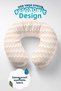Zigzag Patterned Cotton Neck Pillow - Modern Pastel Pink Gold Colored Travel Pillow - 2