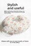 Antique Sculpture Motif Cotton Neck Pillow - Beige Salmon Travel Pillow with Artistic Illustration - 5