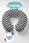 Zigzag Pattern Neck Pillow - Modern Black and White Adult Travel Pillow - 2