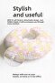 Colorful Star Patterned Cotton Neck Pillow - Cheerful Pastel Pink Yellow Travel Pillow - 4