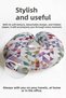 Ergonomic Neck Pillow with Geometric Pattern - Modern Multi-Colored Soft Travel Pillow - 4
