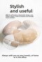 Modern Gold Glitter Ergonomic Neck Pillow - Shiny Beige Cream Soft Travel Pillow - 7