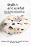 Colorful Speckled Ergonomic Neck Pillow - Modern Pastel Blue Yellow Travel Pillow - 3