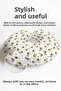 Cute Bee Pattern Cotton Neck Pillow - Kids & Adults Yellow White Travel Pillow - 4